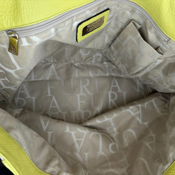 Furla yellow/beige leather tote bag - Picture 6 of 11